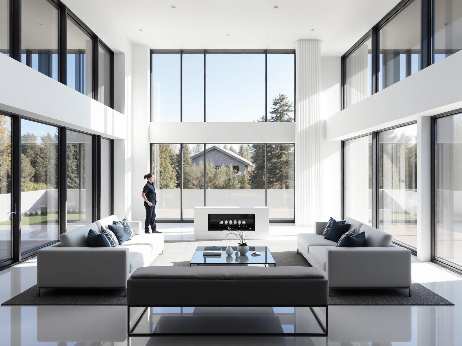 Pristine modern living room